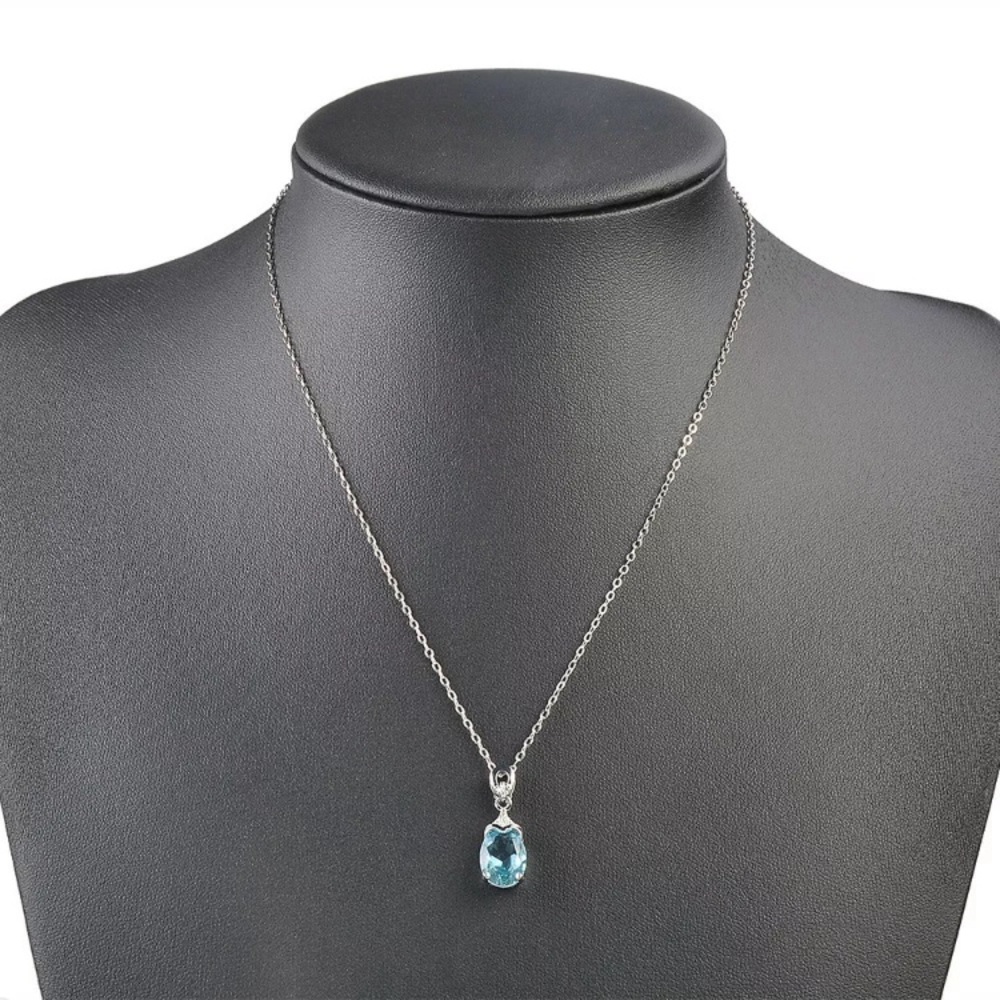 Natural Aquamarine Gemstone & Pendant Necklaces - Picture 4 of 6